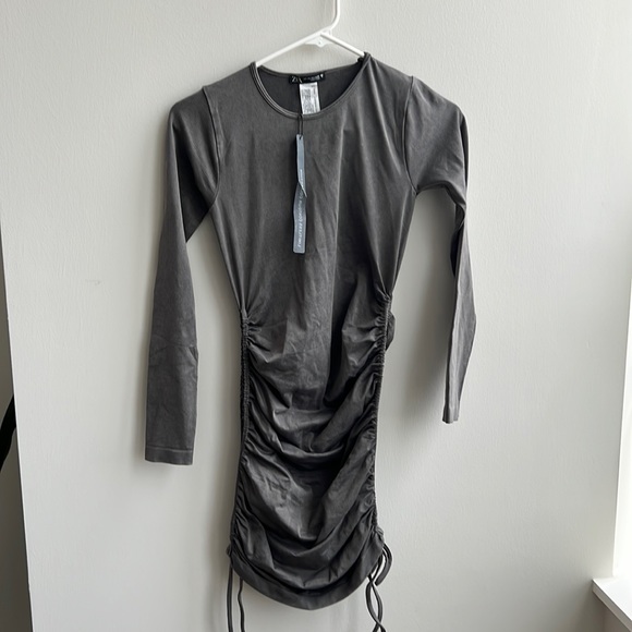 Zara New XS Grey Dress Limitless Contour Collection - Picture 1 of 3